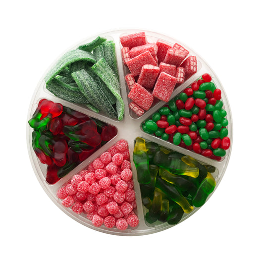 Sectional Candy Platter, Christmas Themed