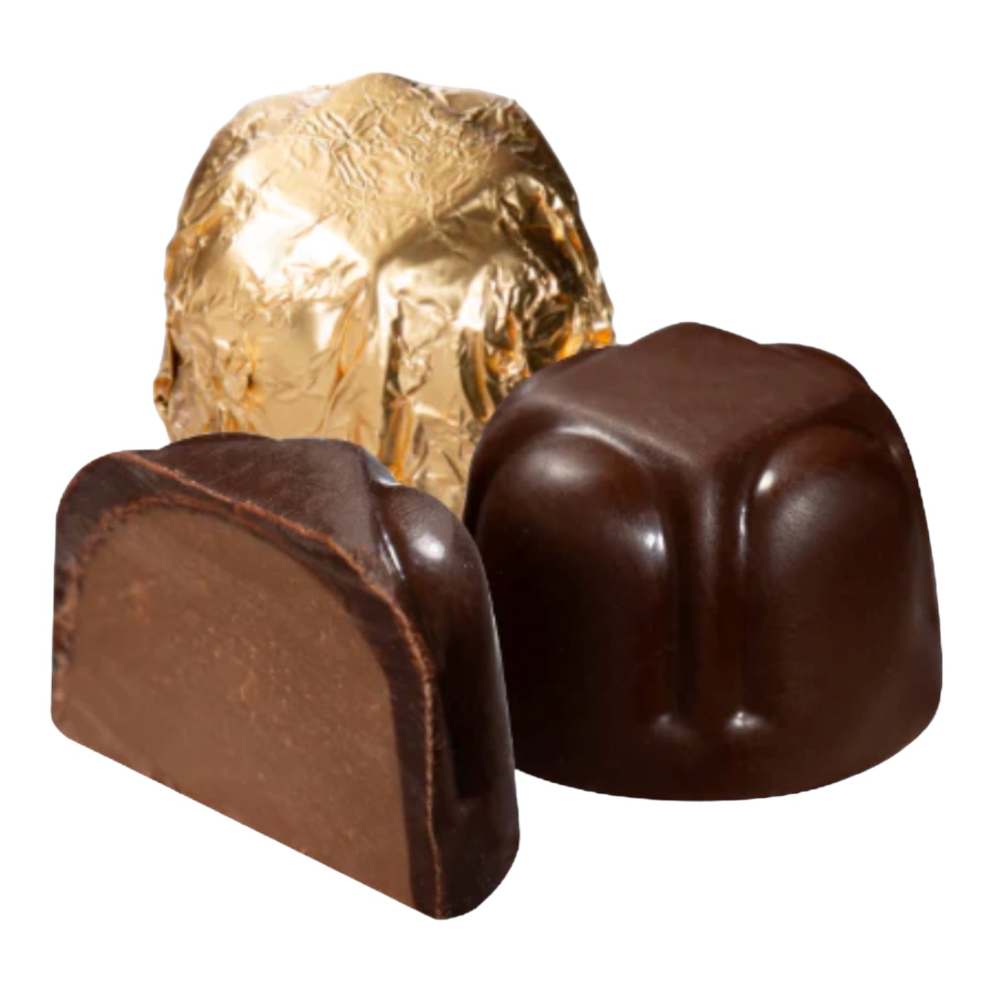 Chocolate Praline Truffles, Gold or Silver Wrapped