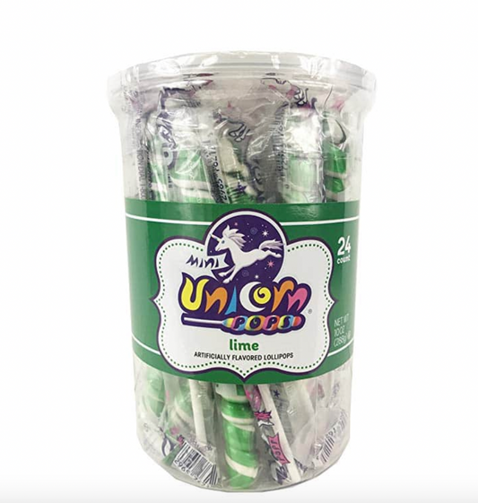 Dark Green Mini Unicorn Lollipop, Single Lollipop