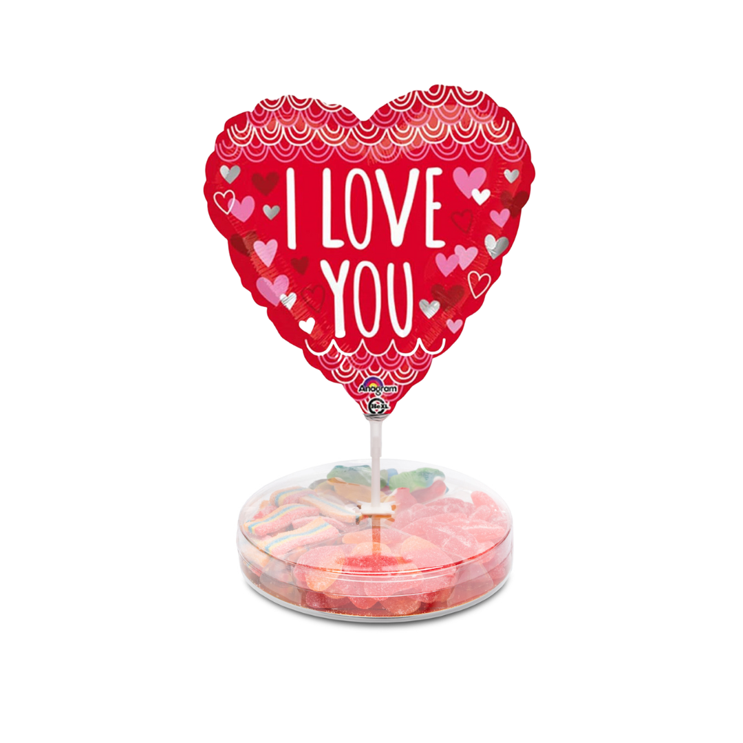 Small Platter with I Love You Balloon