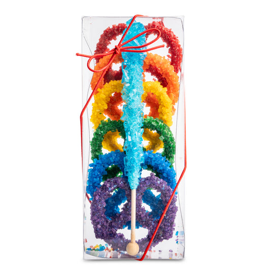 Small Pretzel Box with Rock Candy, Rainbow